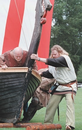 Viking ship reenactment at Scandinavian Community Centre, [2001] thumbnail