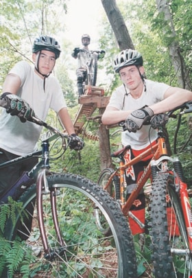 Mountain bikers in North Burnaby, [2000] thumbnail
