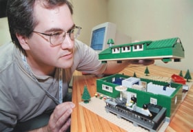Andrew Jinks with Lego cottage, [2001] thumbnail