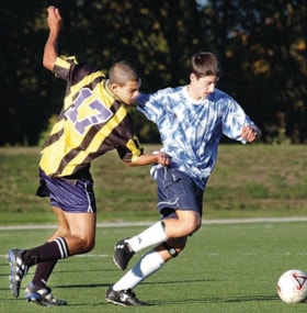 Cariboo Hill and Burnaby South soccer game, [2002] thumbnail