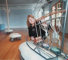 Sarah Dobbs with Richard E. Prince sculpture, [2001] thumbnail