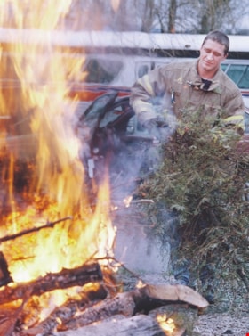 Burnaby Fire Department tree chipping event, [2002] thumbnail