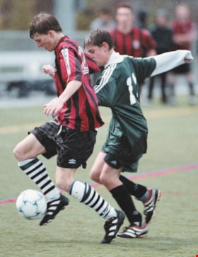 Burnaby Mountain Secondary School soccer game, [2001] thumbnail