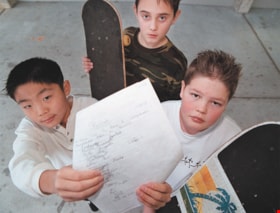 Petition for Bonsor skateboard park, [2001] thumbnail