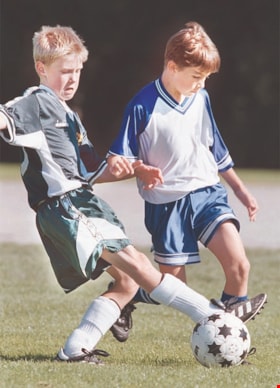 U11 boys' soccer game, [1999] thumbnail
