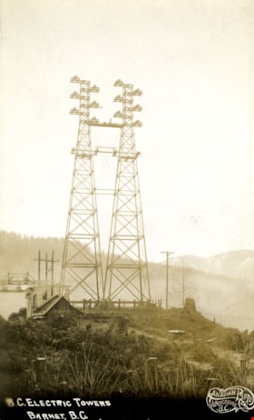 BC Electric Towers, Barnet, BC, [191-] thumbnail