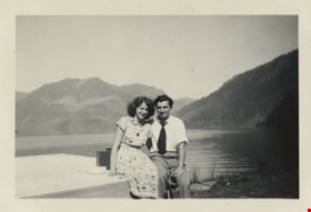 Lillian and John at Harrison Hot Springs, August 29, 1949 thumbnail