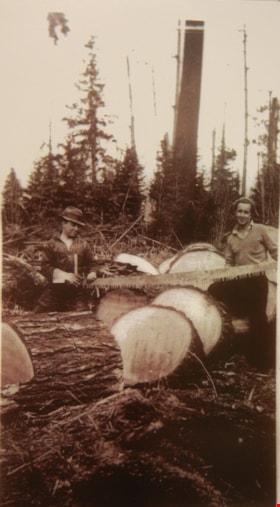 Archie Brown-John cutting wood, [193-] (date of original), digitally copied 2012 thumbnail