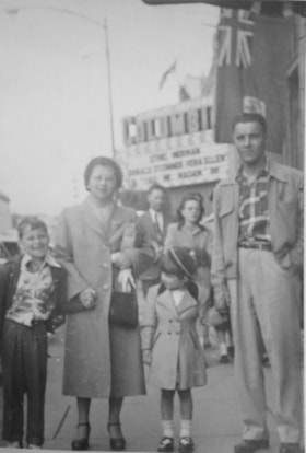 Diane Stiglish with her parents and older brother in New Westminster, 1955. Item no. 549-067. thumbnail