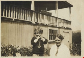 Mama Hill and Ken at Bernard Hill's House, [between 1915 and 1917] thumbnail