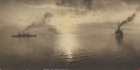 Steamboats in the ocean, [1900-1930] thumbnail
