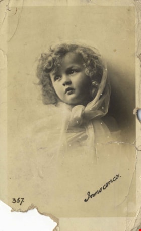 Unidentified girl, [Written on October 10, 1916] thumbnail