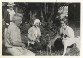 M. G. Hill and unidentified guests, [1950-1980] thumbnail