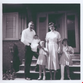 Roy and Carol Brainerd with their daughters, May 1958 (date of original); digitally copied 2013 thumbnail