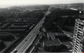 Aerial view of Lougheed Highway, September 27, 1976 thumbnail