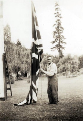 Raising the flag,  [between 1939 and 1947] (date of original), copied 2014 thumbnail
