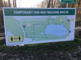 Temporary one way at Deer Lake Park, April 10, 2020 thumbnail