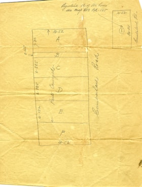Map with subdivision of lots on Cumberland Road, [190-] thumbnail