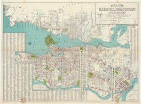 Sectional map and street directory of Vancouver : Dial map of greater Vancouver including adjacent municipalities, [ca. 1950] thumbnail