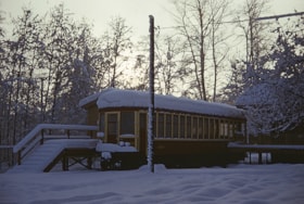 Interurban Tram 1223 covered with snow, [between Dec. 1971 and Jan. 1972] thumbnail