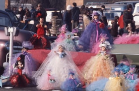 Display of dolls at swap meet, Spring 1974 thumbnail