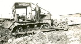 Man on a bulldozer, [194-] thumbnail
