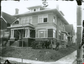 Six men in front of newly constructed house, [bewteen 1920 and 139] thumbnail