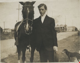 Young man with horse, [between 1900 and 1915] thumbnail