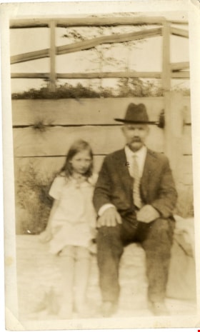 Tom Irvine with a young girl, [1919] thumbnail
