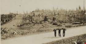 Land being cleared for Saint Theresa's Roman Catholic Church, 1929 thumbnail