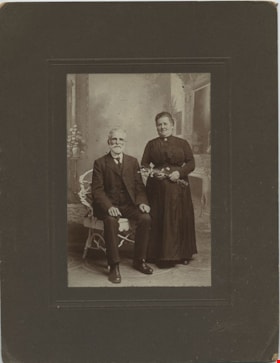 Studio portrait of couple, [189-] thumbnail