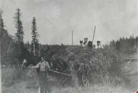 Hill brothers on a hay wagon, [190-] (date of original), copied 1977 thumbnail