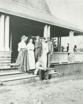 Sprott family on the porch, [190-](date of original), copied 1978 thumbnail