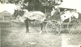On a horse-drawn wagon, [190-] thumbnail