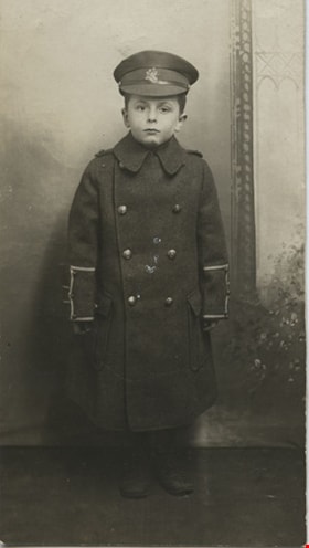 Boy in a military uniform, [between 1914 and 1918] thumbnail