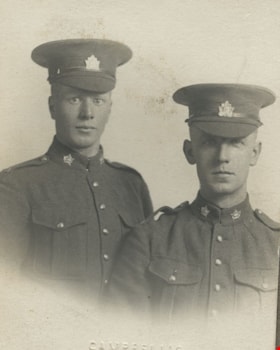 Two men in military uniforms, [between 1914 and 1918] thumbnail