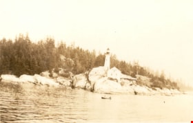 Lighthouse on rocks, August 1937 thumbnail