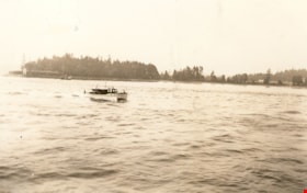 Motor boat on the water, August 1937 thumbnail