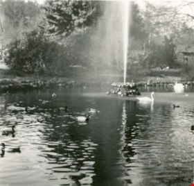 Stone fountain in lake, [1920] thumbnail