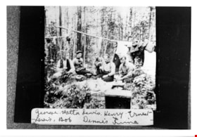 Group around campfire at picnic, [between 1900 and 1920] thumbnail