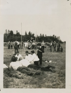 Spectators at a high jump event, [191-] thumbnail