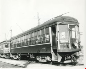 Trams at Kitsilano Car Barn, October 6, 1945 thumbnail