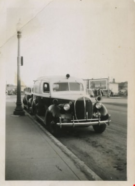 Ambulance at the Cambie office, [after 1938] thumbnail