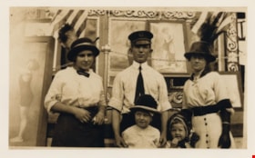 Leggett family at a side show, [between 1900 and 1919] (date of original), copied [1993] thumbnail