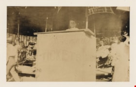 Fred Leggett at ticket booth, [between 1900 and 1919] (date of original), copied [1993] thumbnail