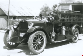 Firefighter Albert Killer behind the wheel, [1925] (date of original) thumbnail