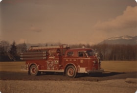 Burnaby's first custom built fire truck, [1954] (date of original) thumbnail