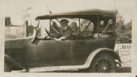 Man driving a car, [192-] thumbnail
