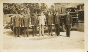 Burnaby firemen display new uniforms, 1939 thumbnail