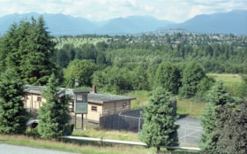 View of Oakalla Prison buildings, 1991 thumbnail